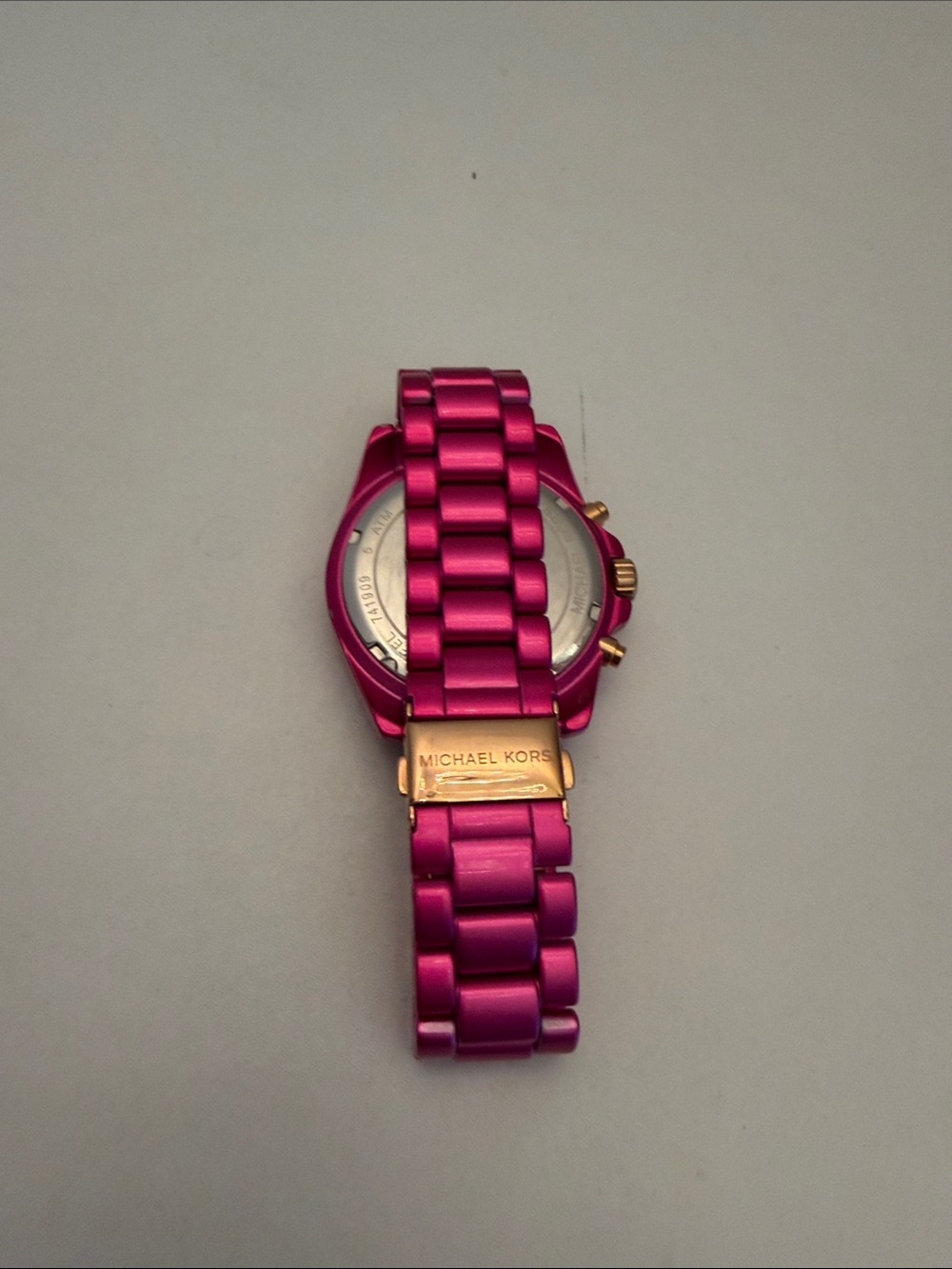 Michael Kors Women's Pink Chronograph Bracelet Watch - Picture 2 of 7